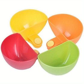 4pcs Seasoning Sugar Salad Tomato Sauce Bowl; Plate Clip Seasoning Bowl; Pickles Kitchen Clip Bowl Dipping Sauce Small Clip Seasoning Dish Plate