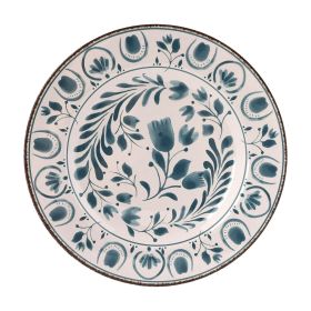 Better Homes & Gardens 11-inch Round Bamboo Melamine Dinner Plate, Blue