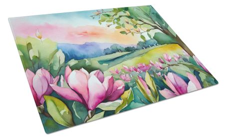 NEW Louisiana Magnolias in Watercolor Glass Cutting Board Decorative Tempered Glass Kitchen Cutting and Serving Board Large Size Chopping Board