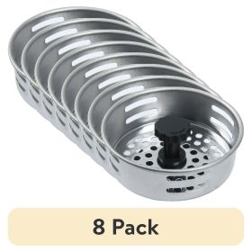 (8 pack) Silver Stainless Steel Kitchen Sink Strainer and Drain Catcher with Rubber Stopper